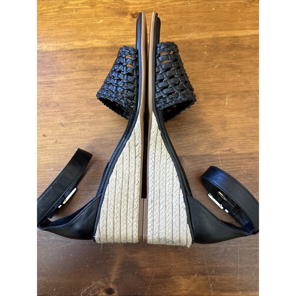 NEW Vince Camuto Bretandi Espadrille Wedge Sandals Women's 9.5 Black Chic - Picture 6 of 10